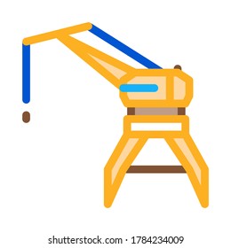 crane tower icon vector. crane tower sign. color symbol illustration