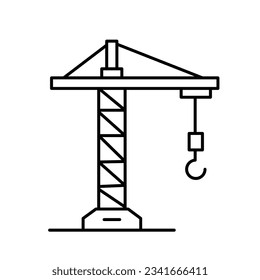 Crane tower Vector Icon which can easily modify

