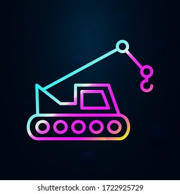 Crane tractor nolan icon. Simple thin line, outline vector of consruction machinery icons for ui and ux, website or mobile application