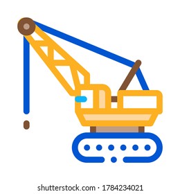 Krantransportsymbol, Vektorgrafik. Krantransport-Schild. Illustration von Farbzeichen