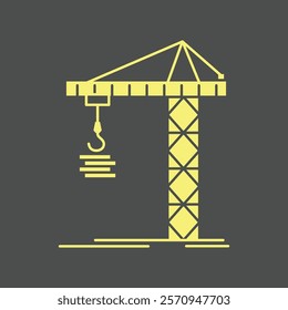 Crane trendy artwork perfect abstract vector illustration colorful valuable design.eps
