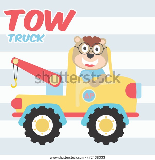 crane truck cartoon\
vector