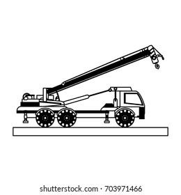 crane truck construction heavy machinery icon image 