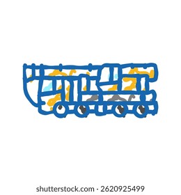 crane truck construction vehicle doodle icon sketch vector. crane truck construction vehicle sign. isolated symbol illustration