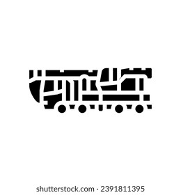 crane truck construction vehicle glyph icon vector. crane truck construction vehicle sign. isolated symbol illustration