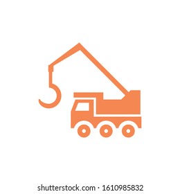 crane truck design, Under construction architecture work repair progress warning industry and build theme Vector illustration