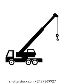 crane truck icon vector illustration logo template