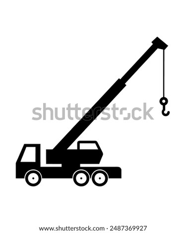 crane truck icon vector illustration logo template