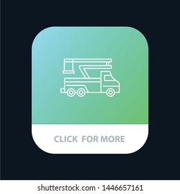 Crane, Truck, Lift, Lifting, Transport Mobile App Button. Android and IOS Line Version