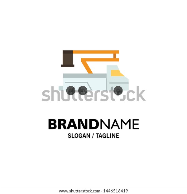 Crane, Truck, Lift, Lifting, Transport Business\
Logo Template. Flat\
Color