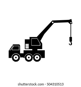 crane truck pictogram icon image 