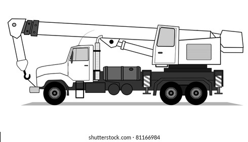 Crane Truck Vector