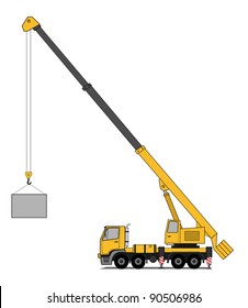 Crane truck vector