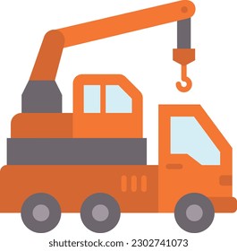 Icono vector Crane Truck. Se puede usar para imprimir, móviles y aplicaciones web.