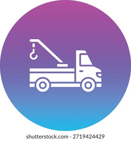 Icono del Vector del camión de la grúa. Se puede utilizar para aplicaciones de impresión, móviles y de Web.
