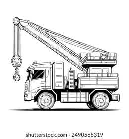 Vector del camión de la grúa como archivo EPS transparente 