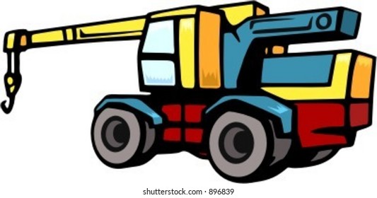 Crane truck.Vector illustration