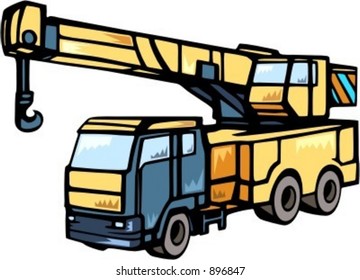 Crane truck.Vector illustration