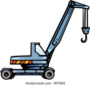 Crane truck.Ilustración vectorial