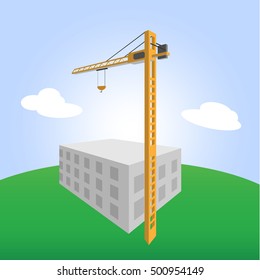Crane vector color illustration