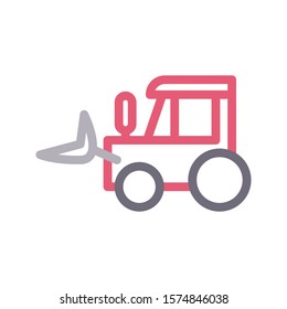 crane vector color line icon 