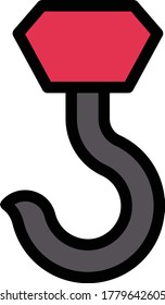 crane vector flat color icon 