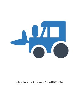 crane vector glyph color icon 