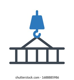 crane vector glyph color icon 