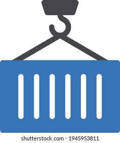 crane vector glyph color icon