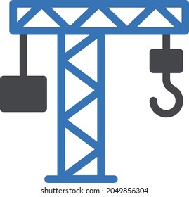 crane vector glyph color icon