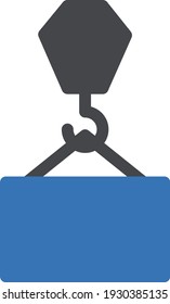 crane vector glyph colour icon