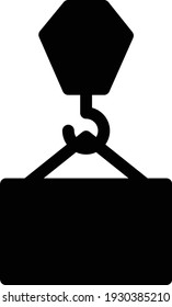 crane vector glyph flat icon