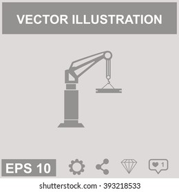 Crane vector icon.