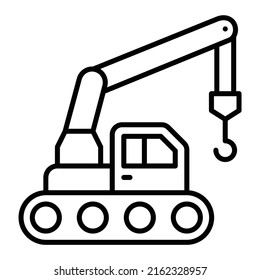 Icono de vector de grúa. Se puede usar para imprimir, móviles y aplicaciones web.