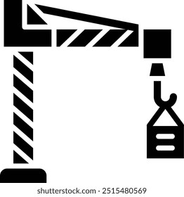 Ilustración de diseño de icono de Vector de grúa