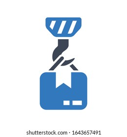 Crane vector icon. Editable symbol illustration.