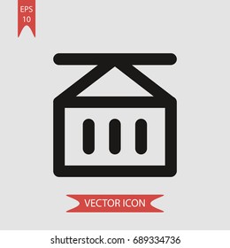 Crane vector icon, illustration symbol