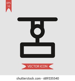Crane vector icon, illustration symbol