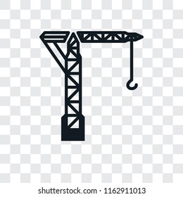 Crane vector icon isolated on transparent background, Crane logo concept