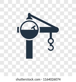 Crane vector icon isolated on transparent background, Crane logo concept