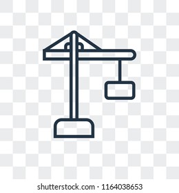 Crane vector icon isolated on transparent background, Crane logo concept