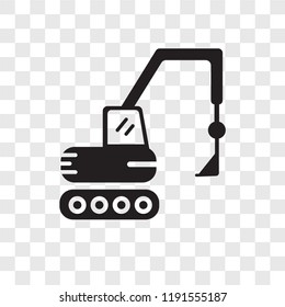 Crane vector icon isolated on transparent background, Crane transparency logo concept