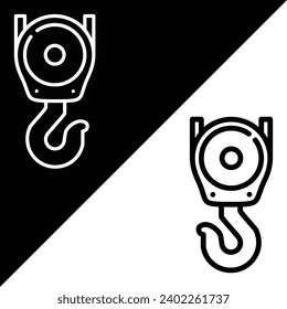 Crane Vector Icon, Lineal style icon, from Work in Progress icons collection, isolated on Black and white Background.