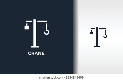 Ilustración De Símbolo Aislado De Vector, Icono O Logotipo De Grúa