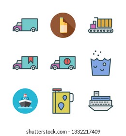 crane vector icon set