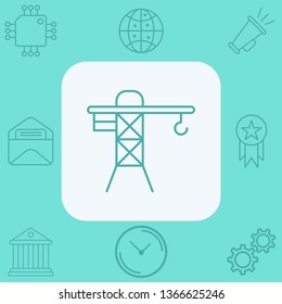 Crane vector icon sign symbol