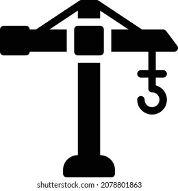 crane vector illustration isolated on a transparent background . glyph vector icons for concept or web graphics.