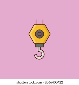 crane Vector illustration on a transparent background. Premium quality symbols.Vector line flat color icon for concept and graphic design.