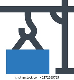Crane Vektorgrafik auf transparentem Hintergrund.Hochwertige Symbole.Glyphen Vektorsymbol für Konzept und Grafikdesign.