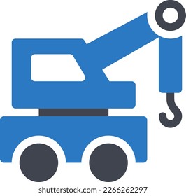 ilustración de grúa Vector sobre un fondo transparente. Símbolos de calidad superior. Iconos vectoriales de glifos para diseño de conceptos y gráficos. 
